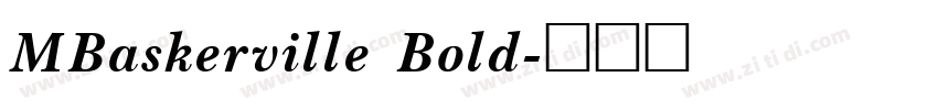 MBaskerville Bold字体转换
